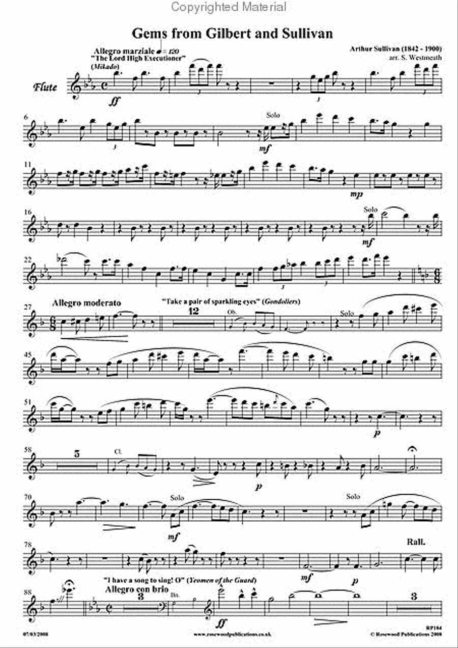 Gems from Gilbert & Sullivan Bassoon scores gallery preview page 3