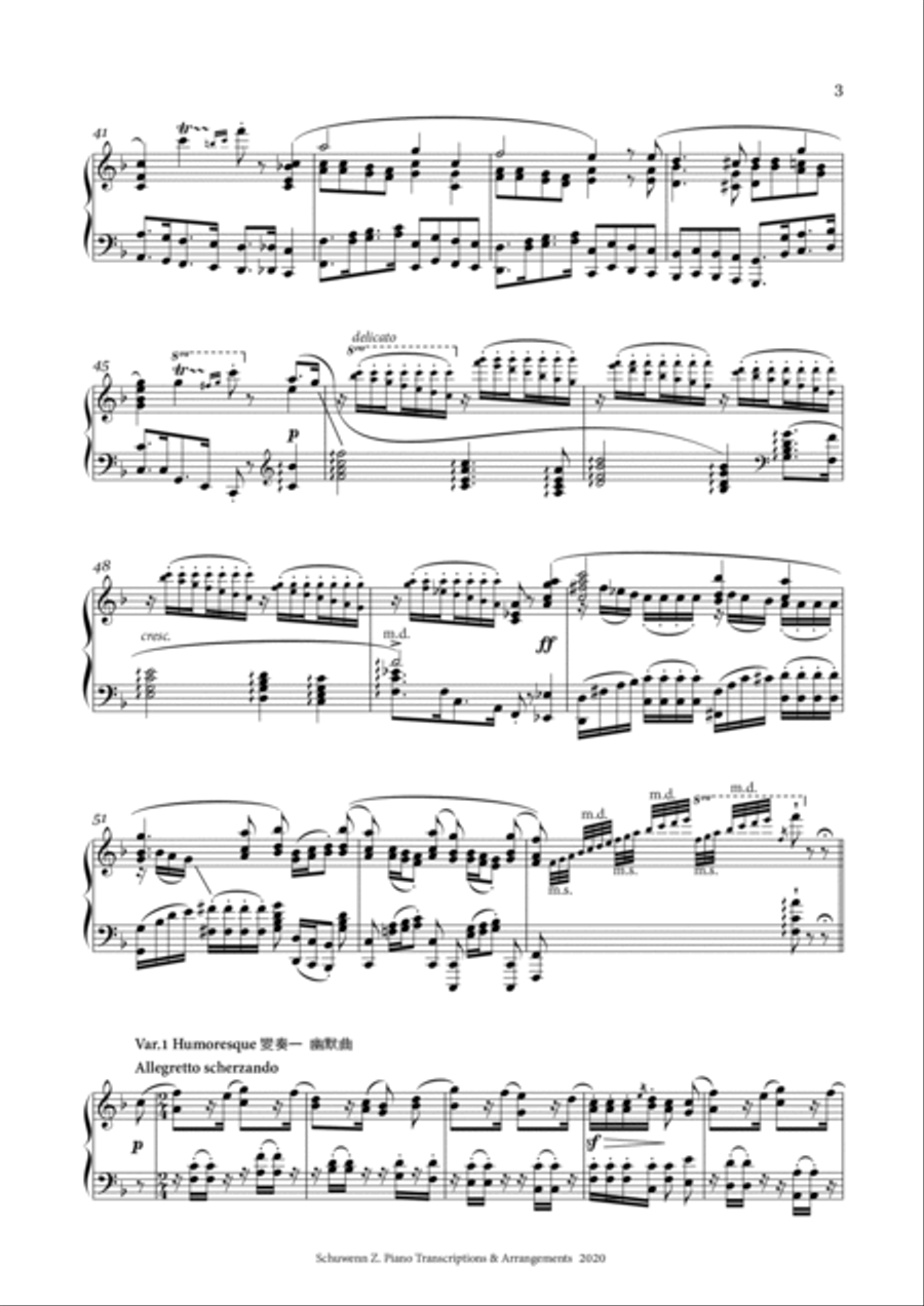 Variations on L'Internationale Piano Solo scores gallery preview page 3