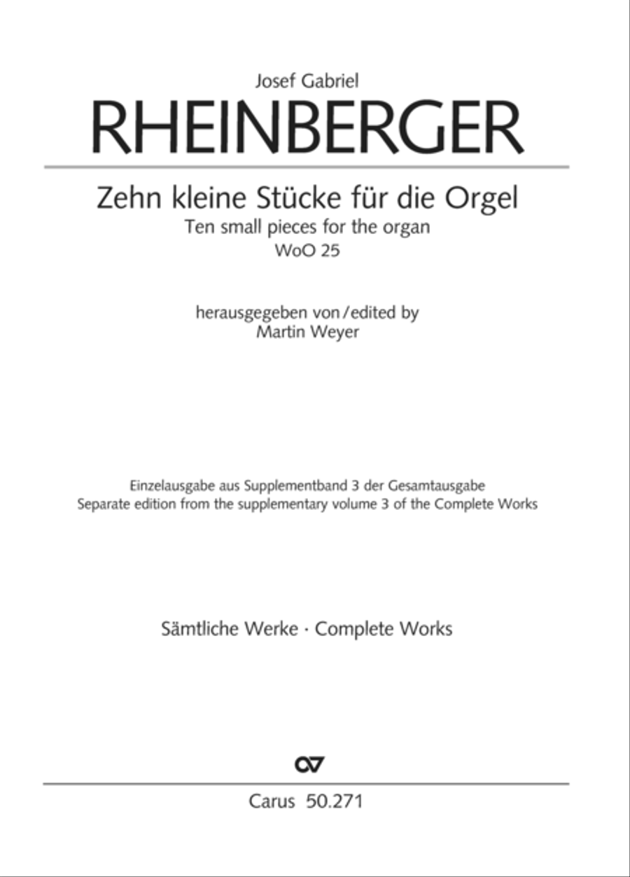 Ten small pieces for the organ Organ Solo scores gallery preview page 2