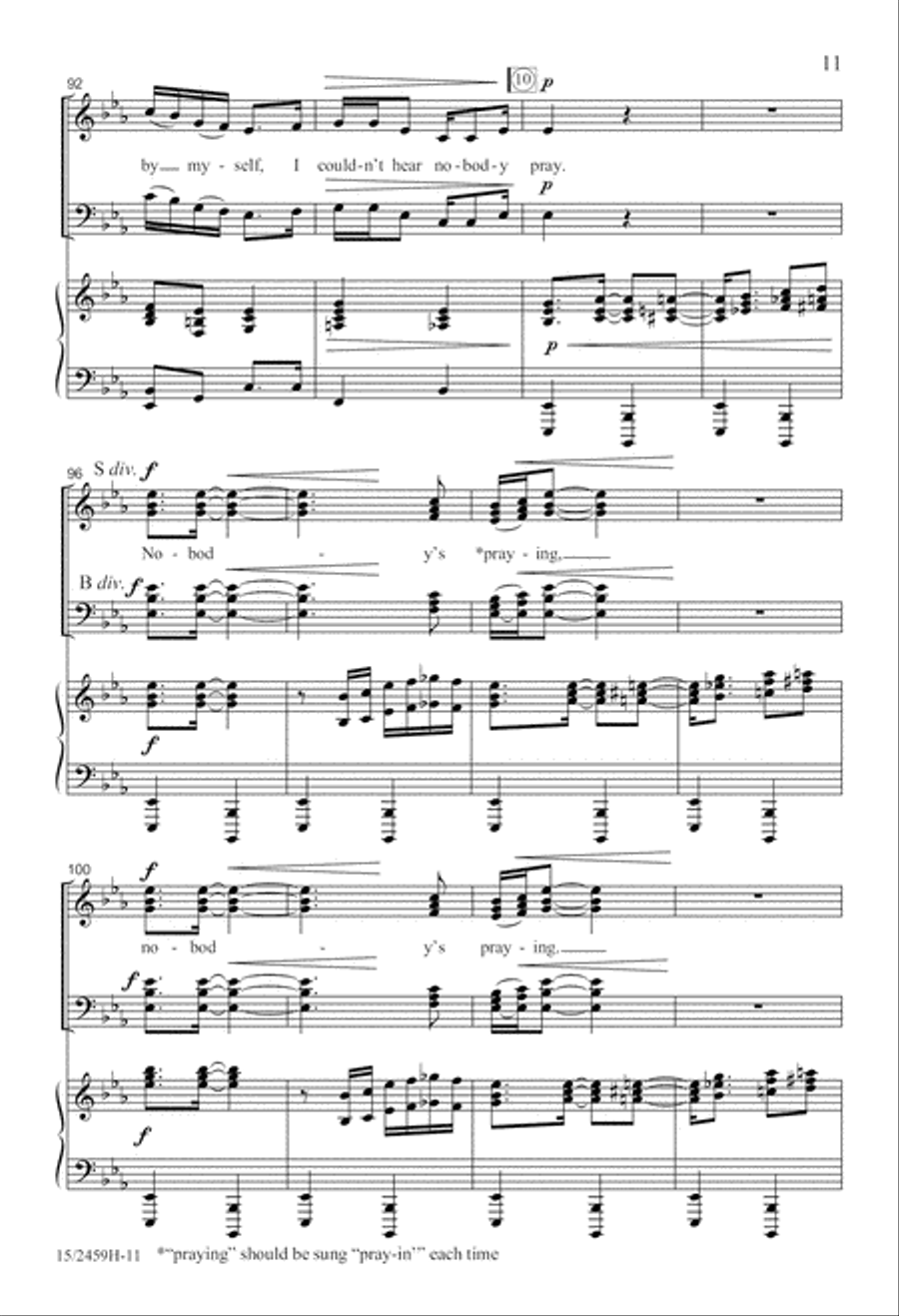 I Couldn't Hear Nobody Pray SSATBB scores gallery preview page 12