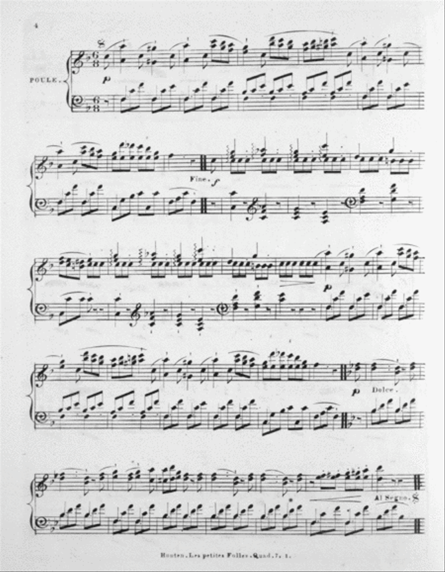 Quadrille de Contredanses et Valse Piano Solo scores gallery preview page 4