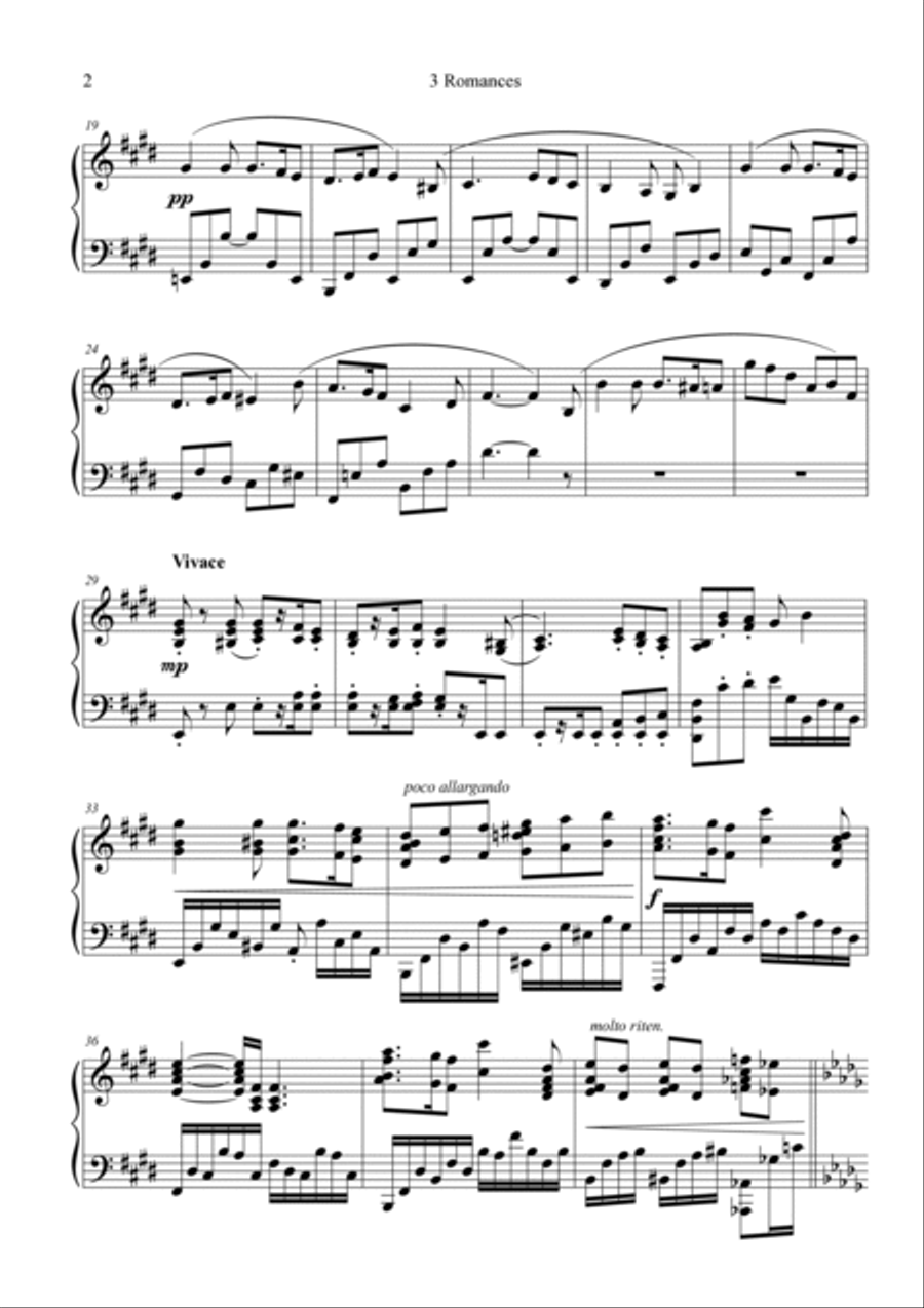 Romance No.1, SU.4 Piano Solo scores gallery preview page 2