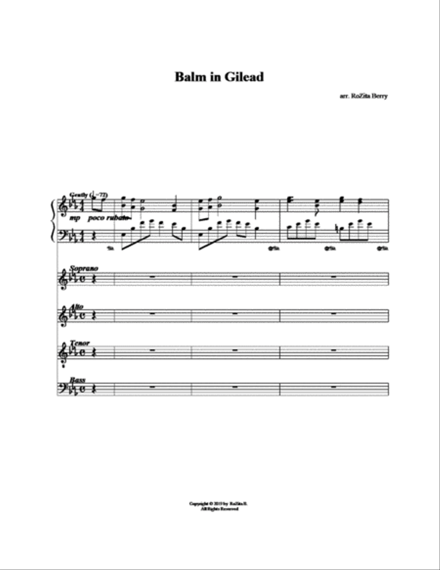 Balm in Gilead Choir scores gallery preview page 2
