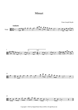 Minuet (In F Major) - Franz Joseph Haydn (Viola)