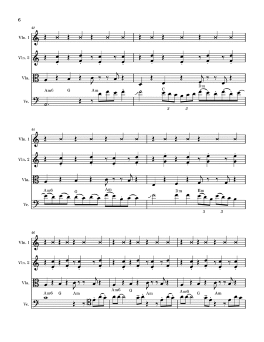 Unsquare Dance String Quartet scores gallery preview page 6