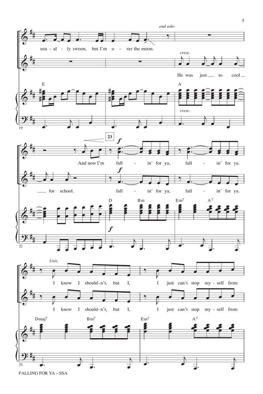 Falling For Ya (from Teen Beach Movie) SSA scores gallery preview page 3
