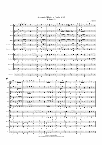Gossec: Symphonie Militaire in F major RH62 Mvt.II. Pastorale - symphonic wind dectet image number null