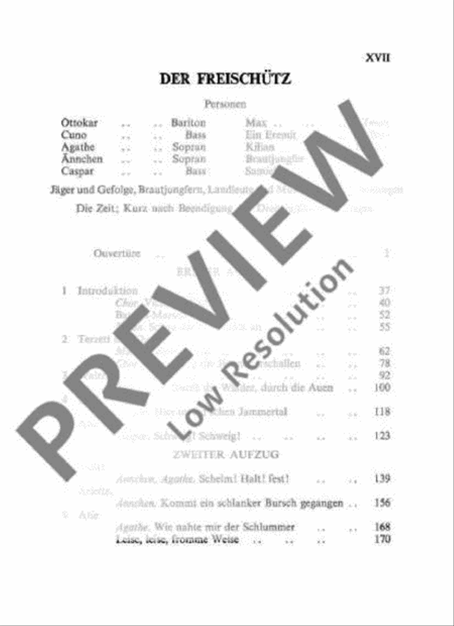 Der Freischütz Choir scores gallery preview page 18