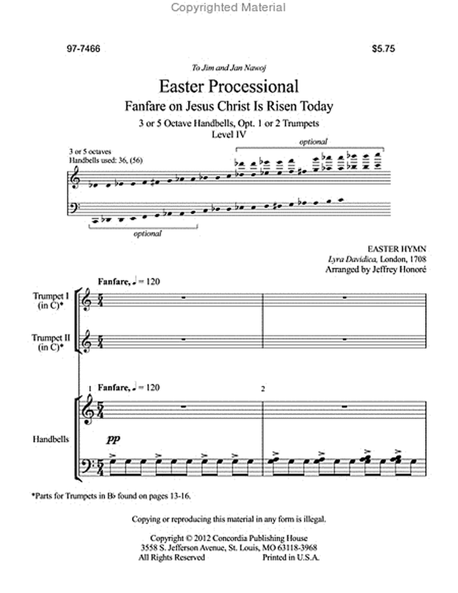Easter Processional: Fanfare on Jesus Christ Is Risen Today image number null