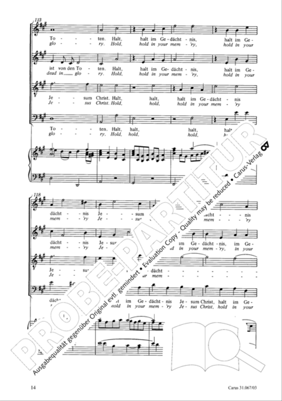Hold in your mem'ry Jesus Christ by Johann Sebastian Bach ATB - Sheet Music page 15