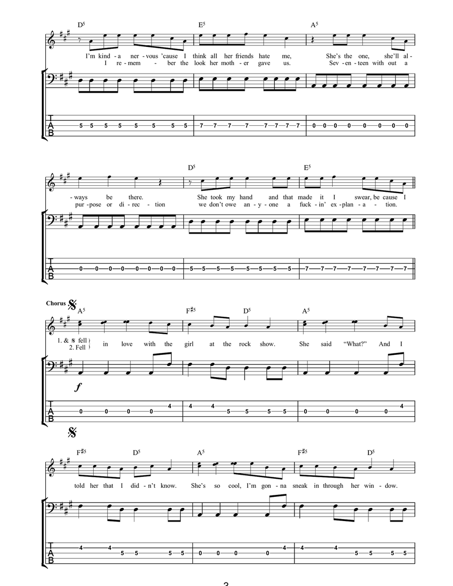 The Rock Show Electric Guitar scores gallery preview page 3