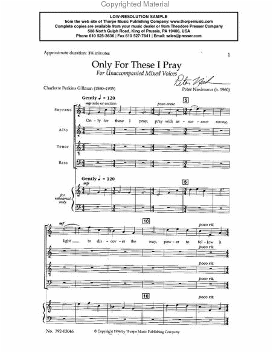 Only For These I Pray Only For These I Pray 4-Part scores gallery preview page 2