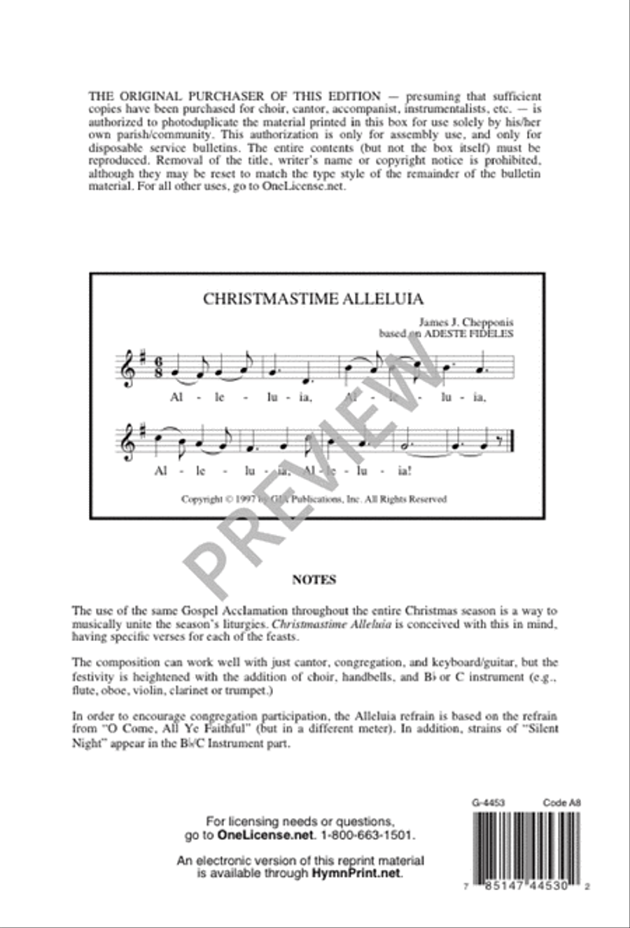 Christmastime Alleluia 4-Part scores gallery preview page 8