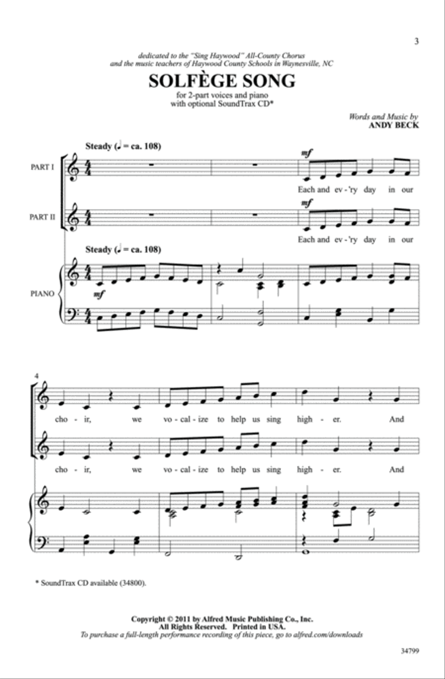SolfÃƒÂ¨ge Song - SoundTrax CD (CD only) Choir scores gallery preview page 2