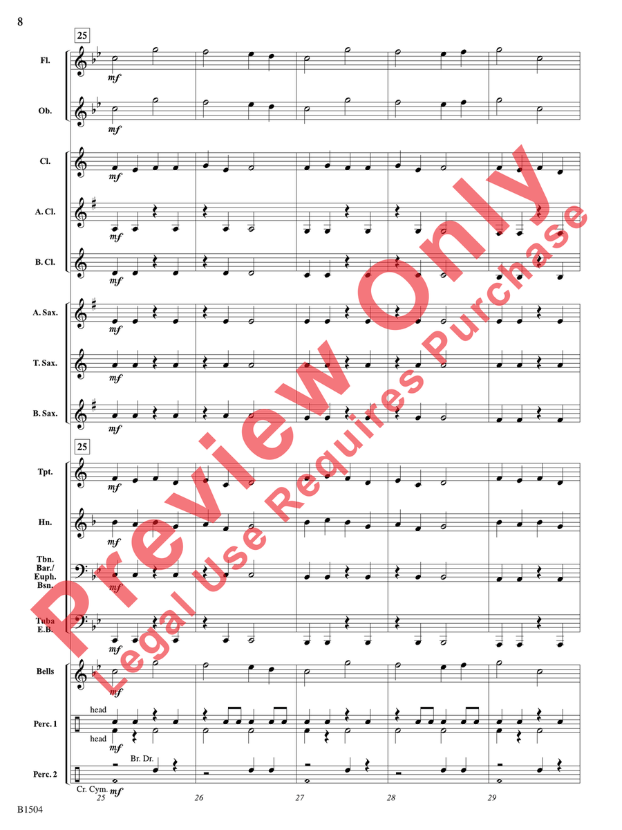 Rise of the Bladesmith Concert Band scores gallery preview page 9