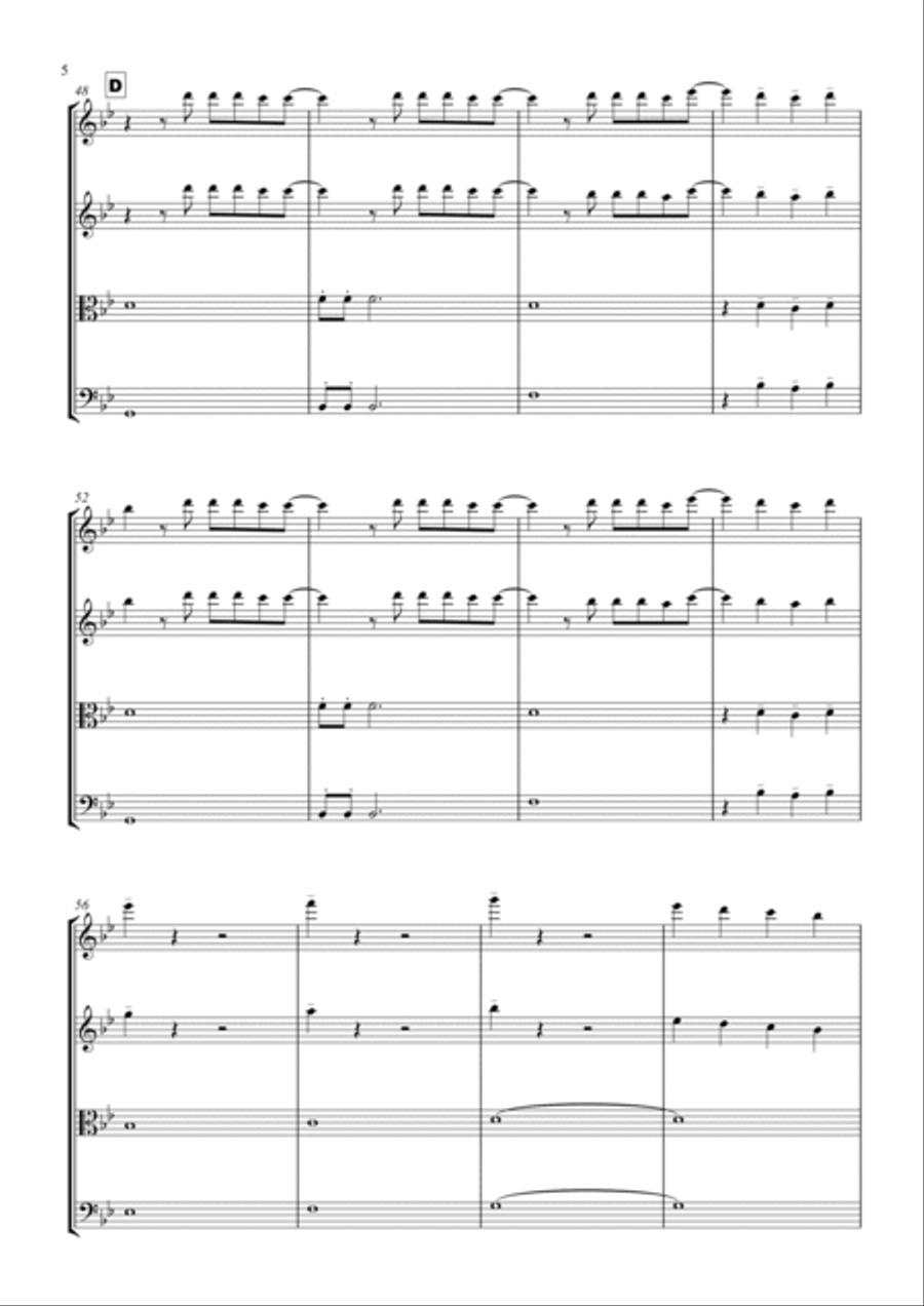 Bring Me To Life String Quartet scores gallery preview page 5