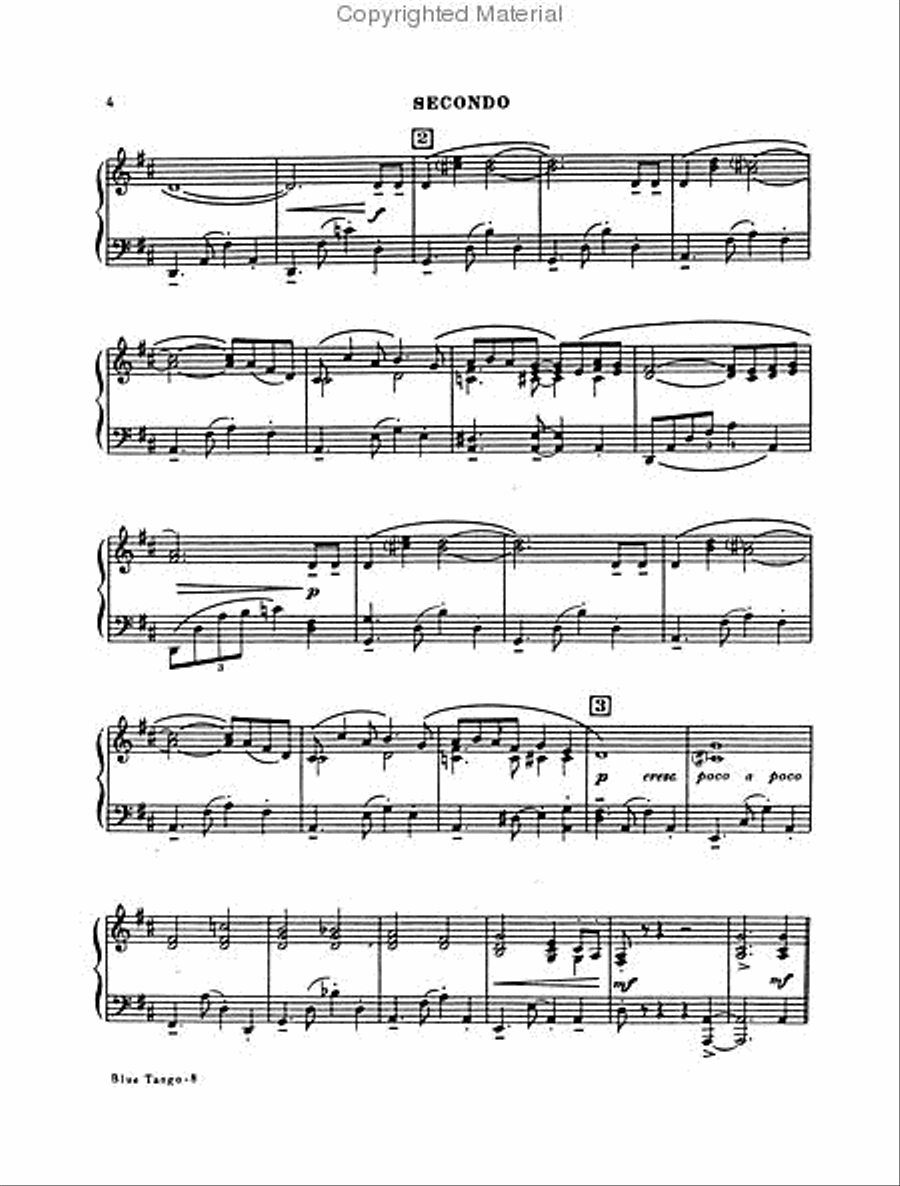 Blue Tango - 1 Piano/4 Hands Small Ensemble scores gallery preview page 3