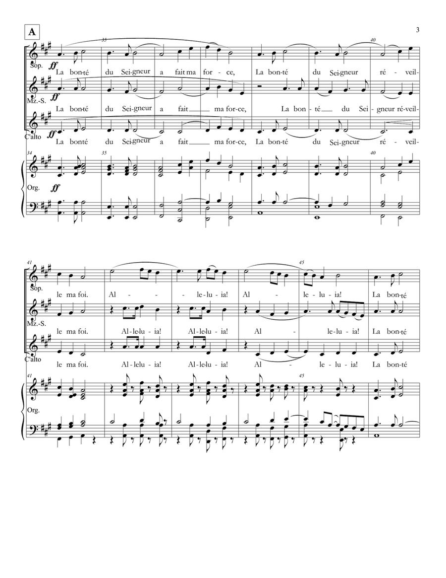 Alleluia! - Franck SSA (Galiè) SSA scores gallery preview page 3