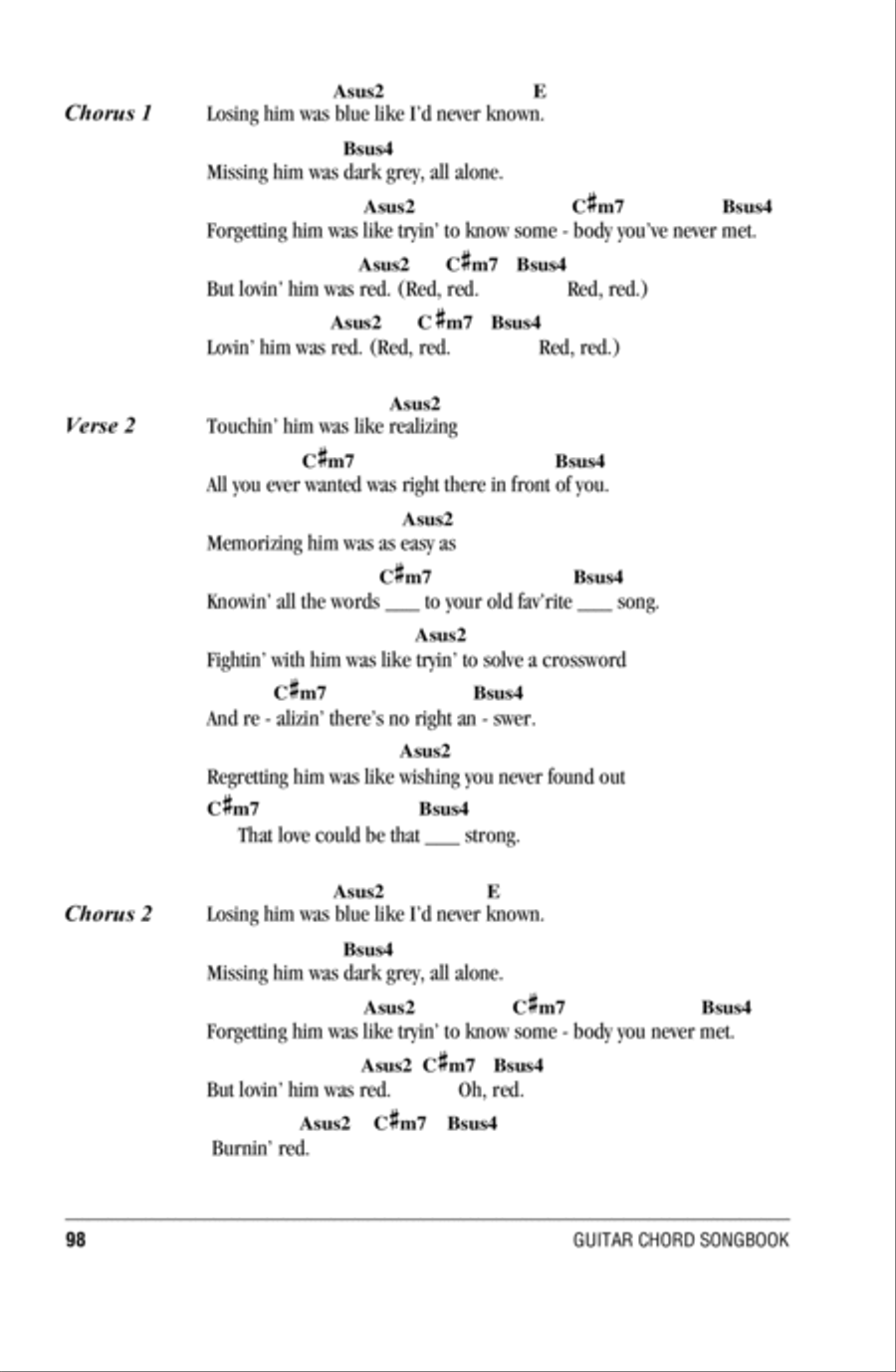 Red Acoustic Guitar scores gallery preview page 2