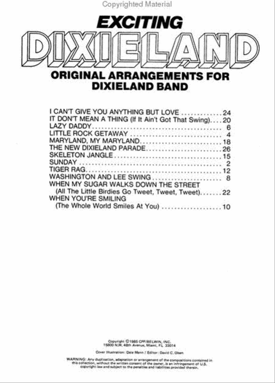 Exciting Dixieland Jazz Ensemble scores gallery preview page 2