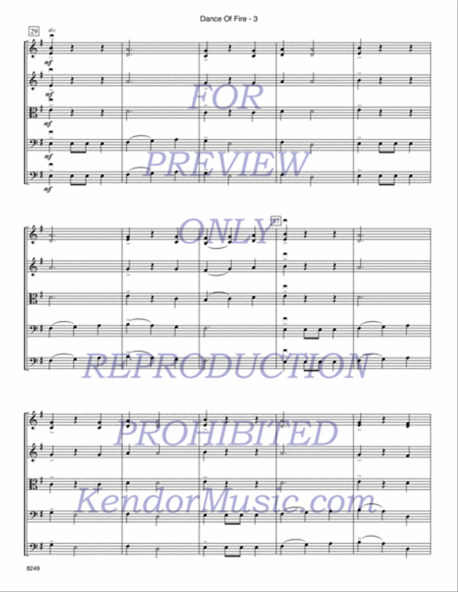 Dance Of Fire String Orchestra scores gallery preview page 4