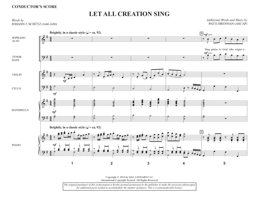 Let All Creation Sing - Full Score Choir scores gallery preview page 1