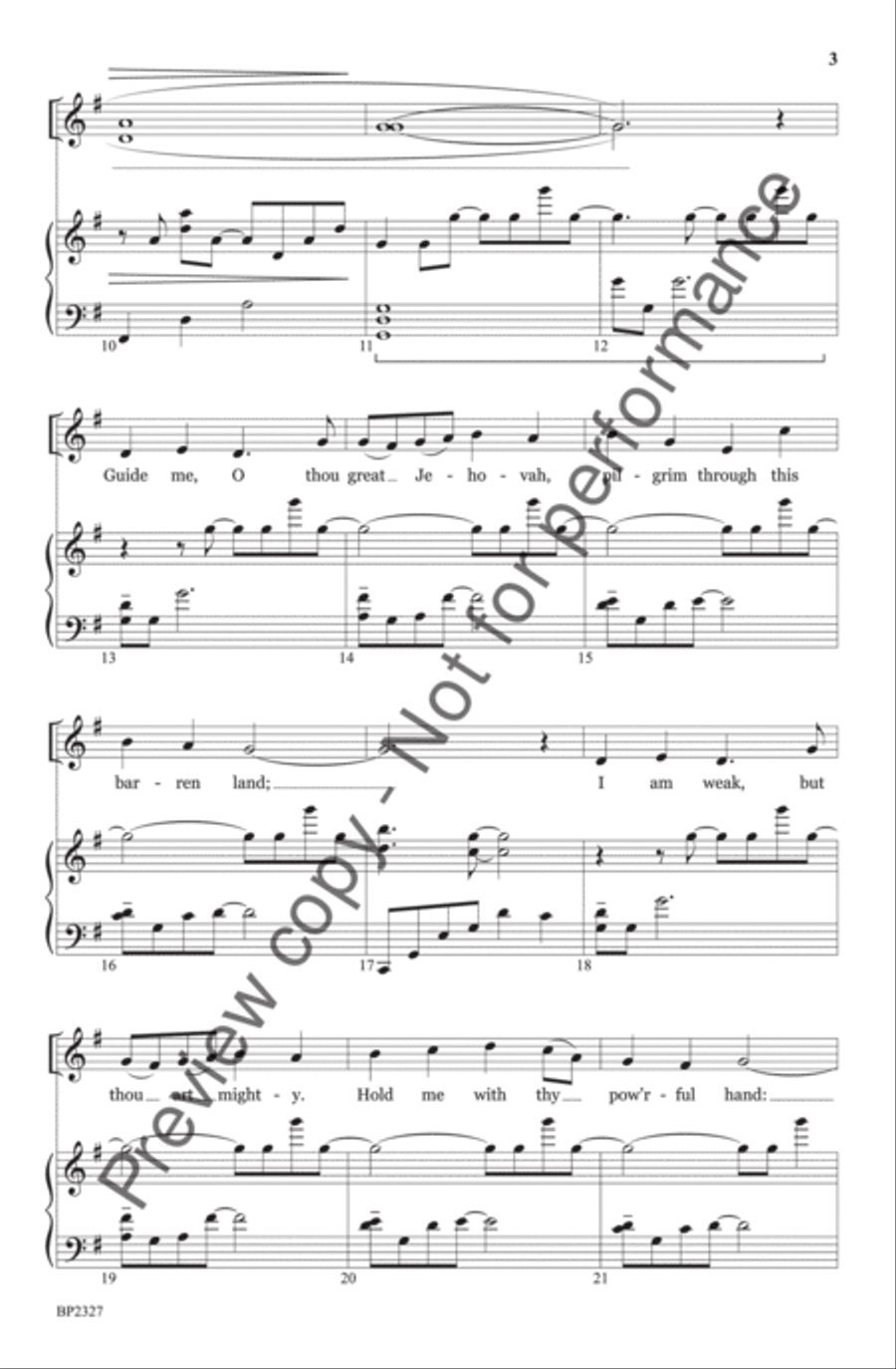 Guide Me, O Thou Great Jehovah - Courtney 4-Part scores gallery preview page 4