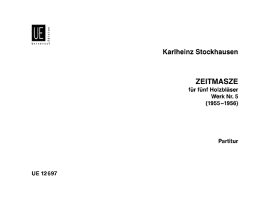 Zeitmasse, Study Score Study Score scores gallery preview page 1