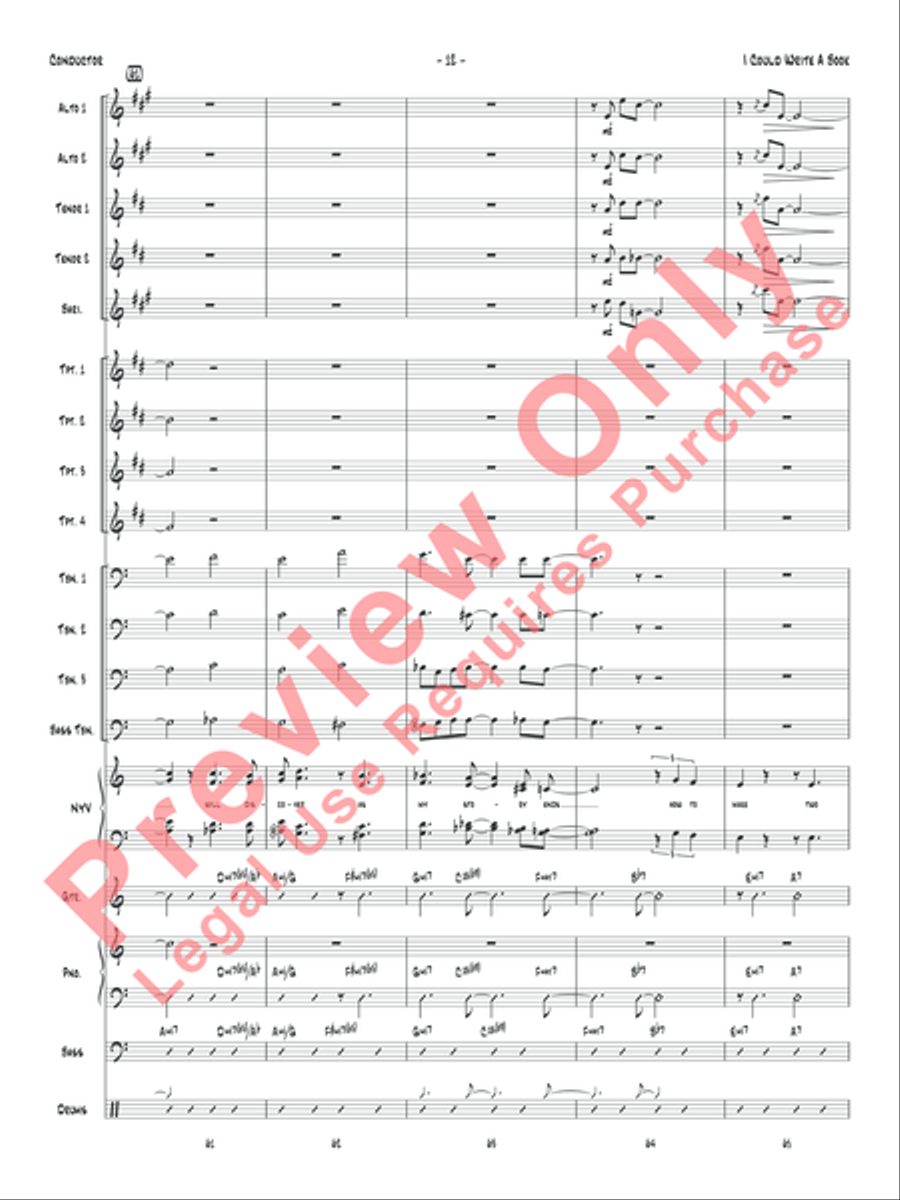I Could Write a Book Jazz Ensemble scores gallery preview page 15