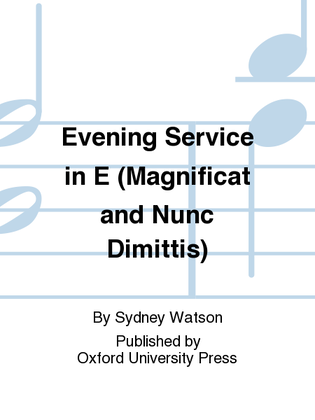 Book cover for Evening Service in E (Magnificat and Nunc Dimittis)