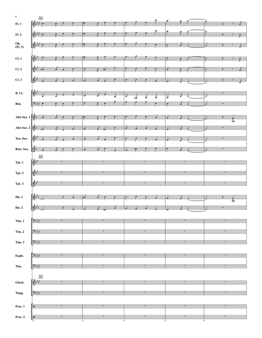 Eternal Father, Strong to Save Concert Band scores gallery preview page 6