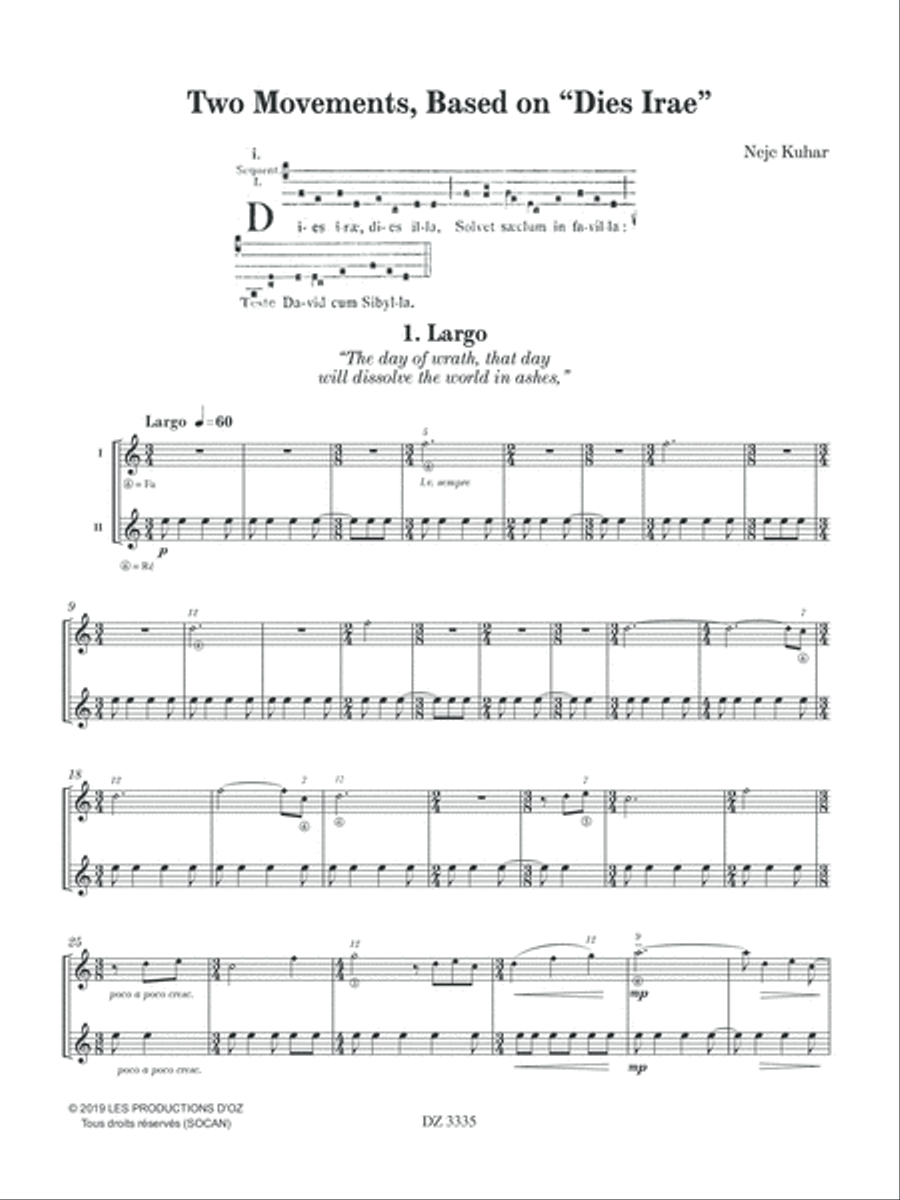 Two Movements, Based on 