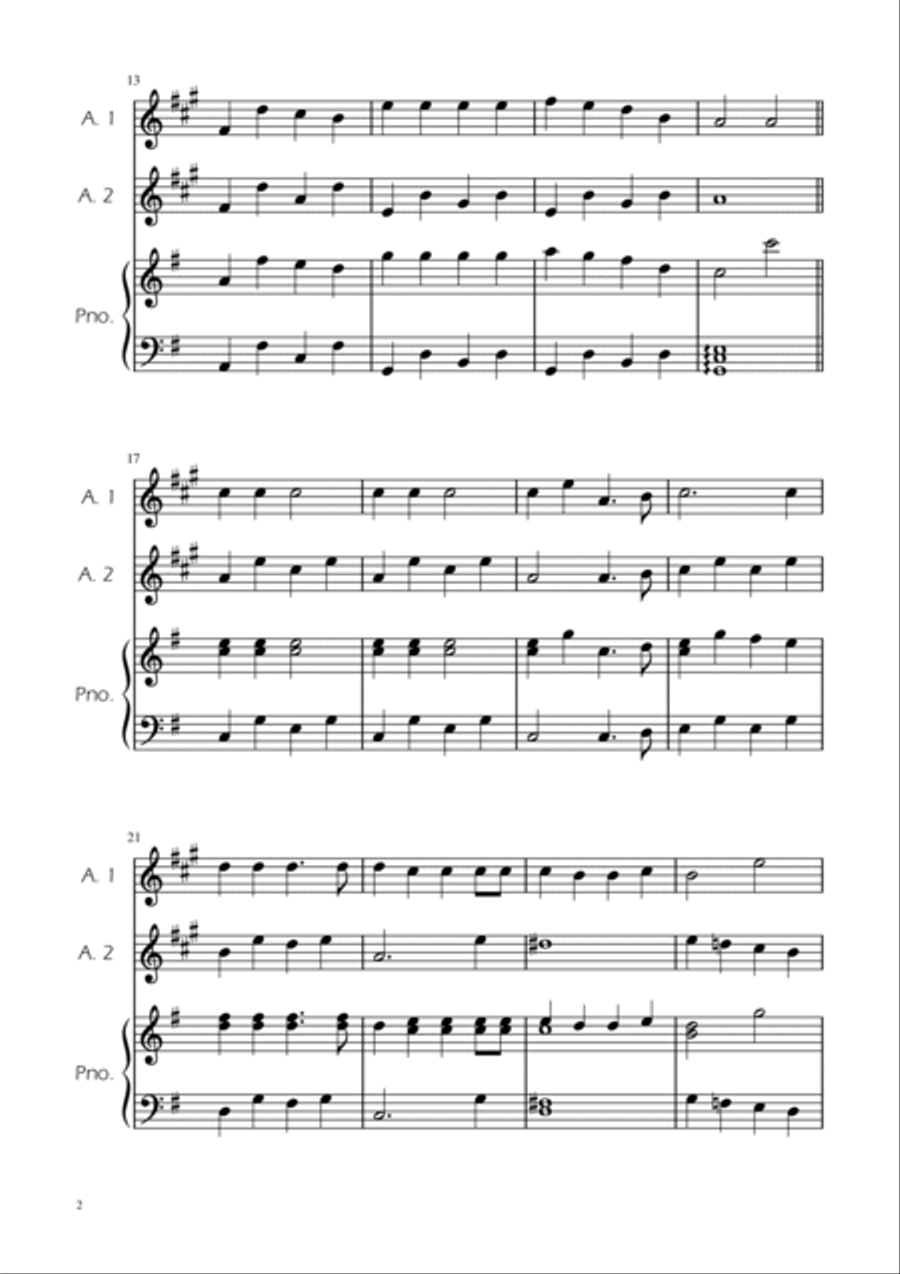 Jingle Bells - Alto Sax Duet w/ Piano Woodwind Duet scores gallery preview page 2