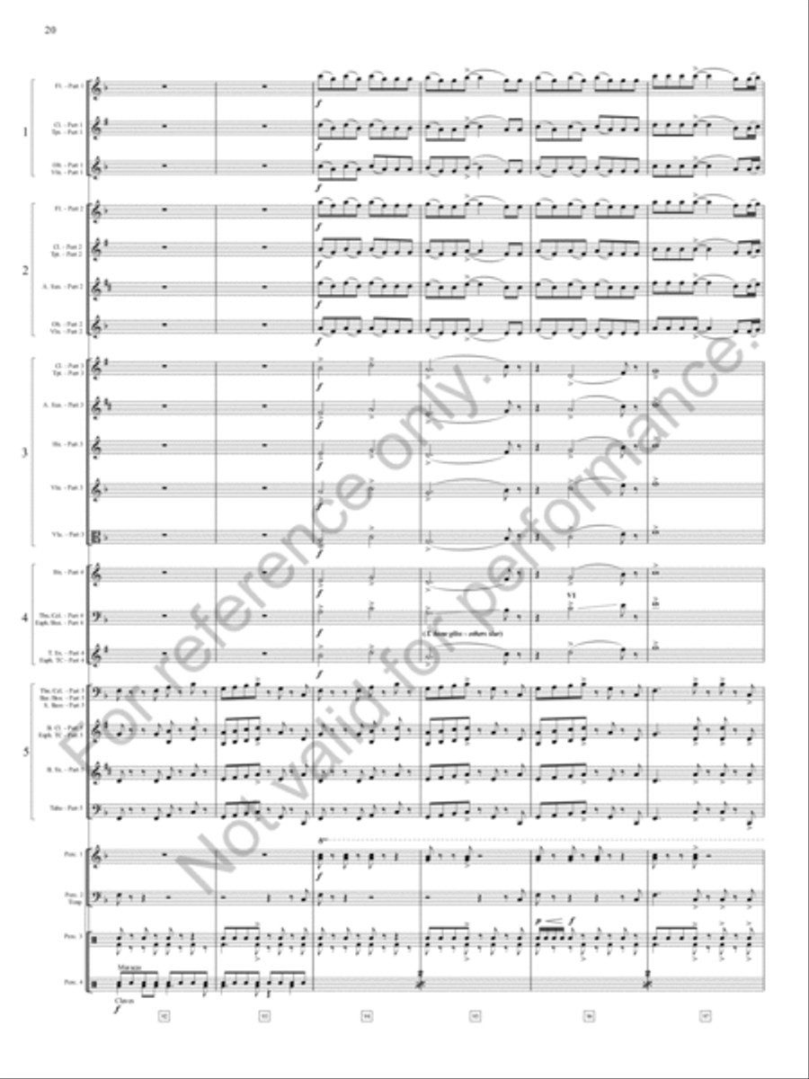 Danza Sonora Concert Band scores gallery preview page 21
