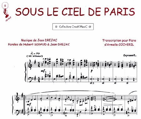 Sous le ciel de Paris (Collection CrocK'MusiC) by Yves Montand Piano Solo - Sheet Music