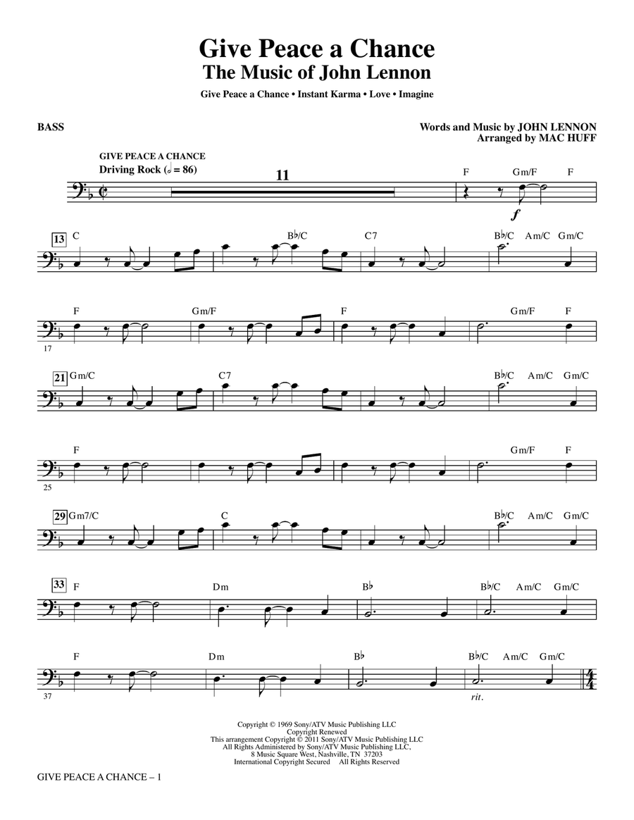 Give Peace A Chance: The Music Of John Lennon - Bass