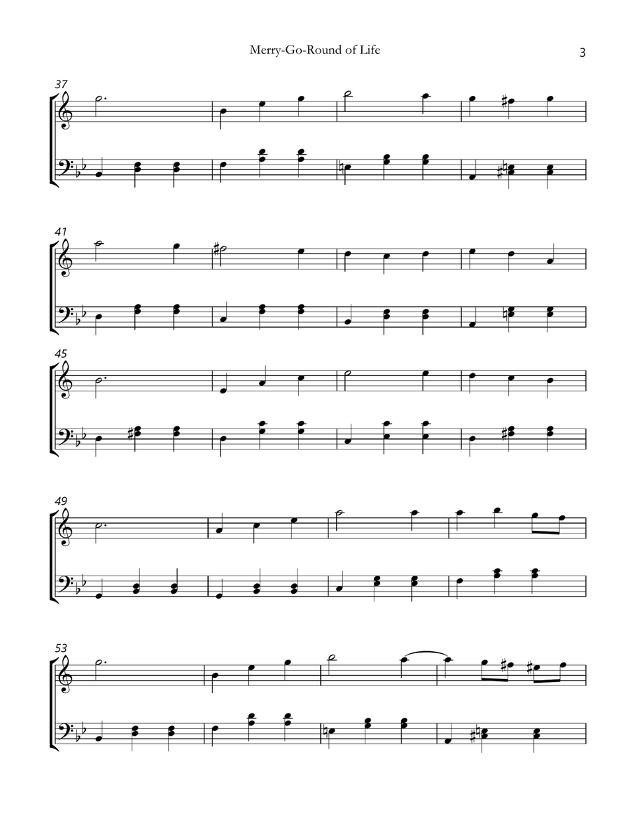 Merry-go-round Of Life B-Flat Clarinet scores gallery preview page 3