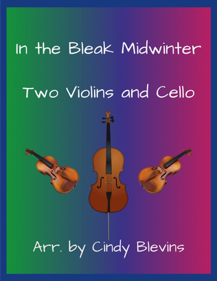 Book cover for In the Bleak Midwinter, for Two Violins and Cello