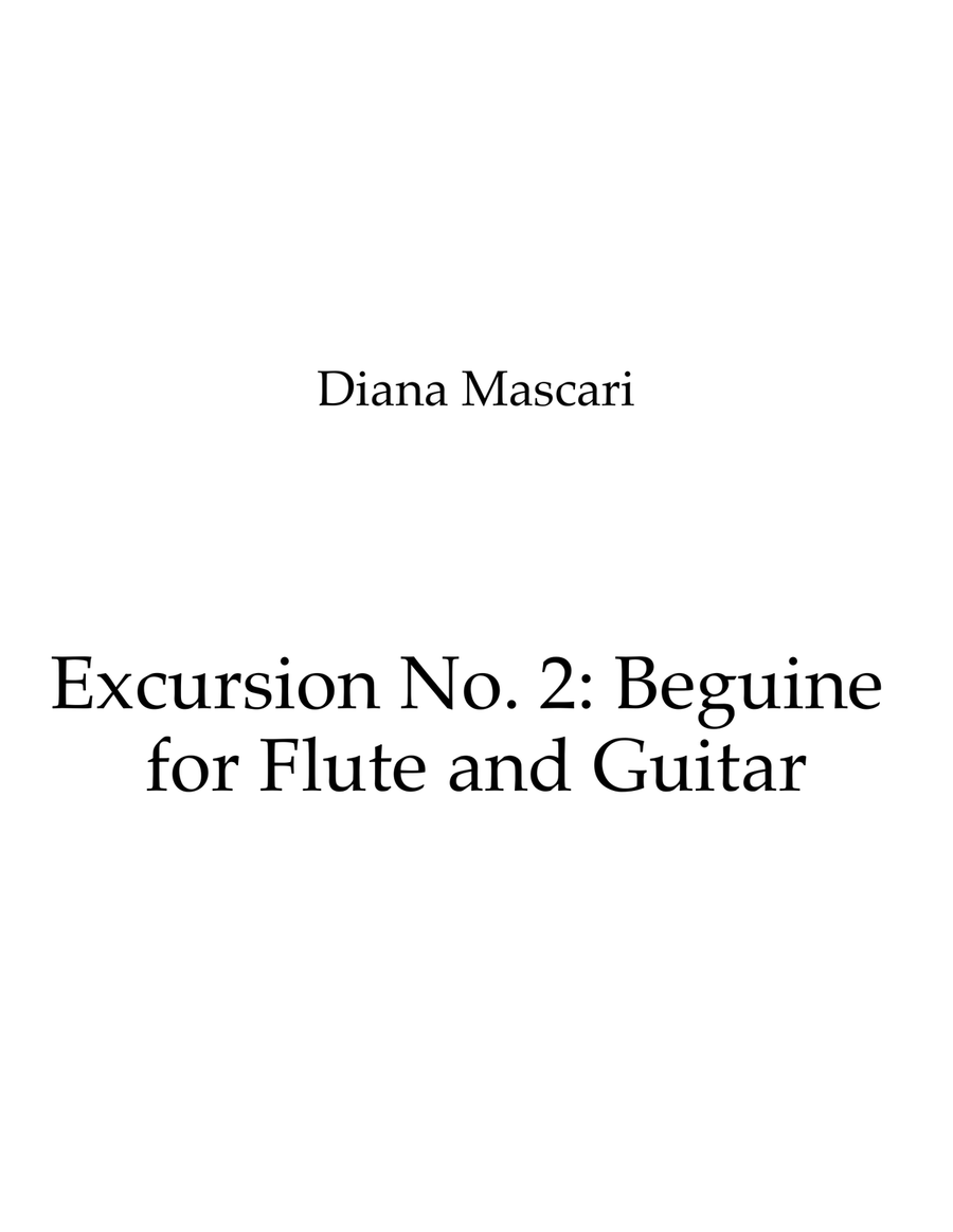 Excursion No. 2: Beguine for Flute and Guitar Chamber Music scores gallery preview page 1