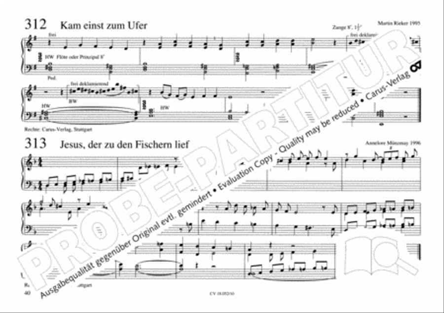 Esslinger Orgelbuch, Bd I-III Organ Solo scores gallery preview page 57