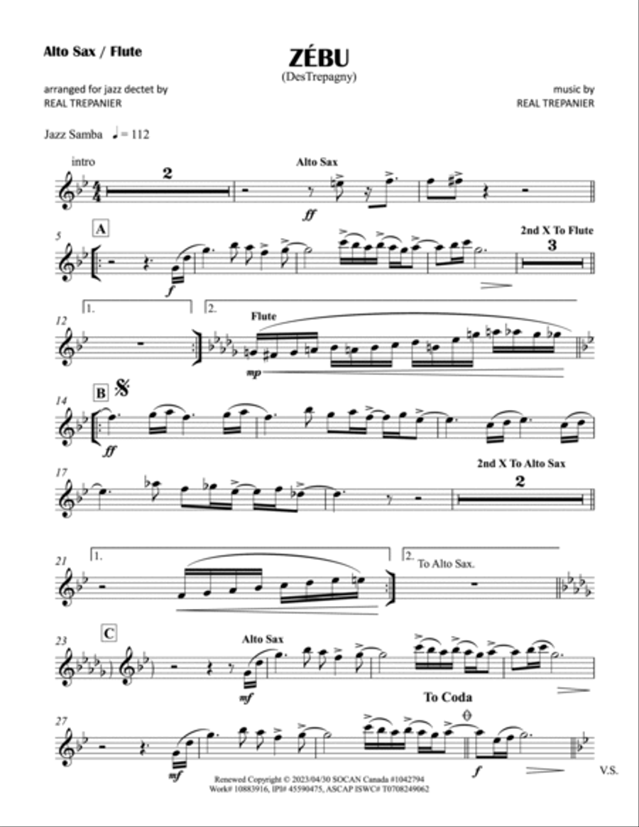 ZÉBU Jazz Ensemble scores gallery preview page 2