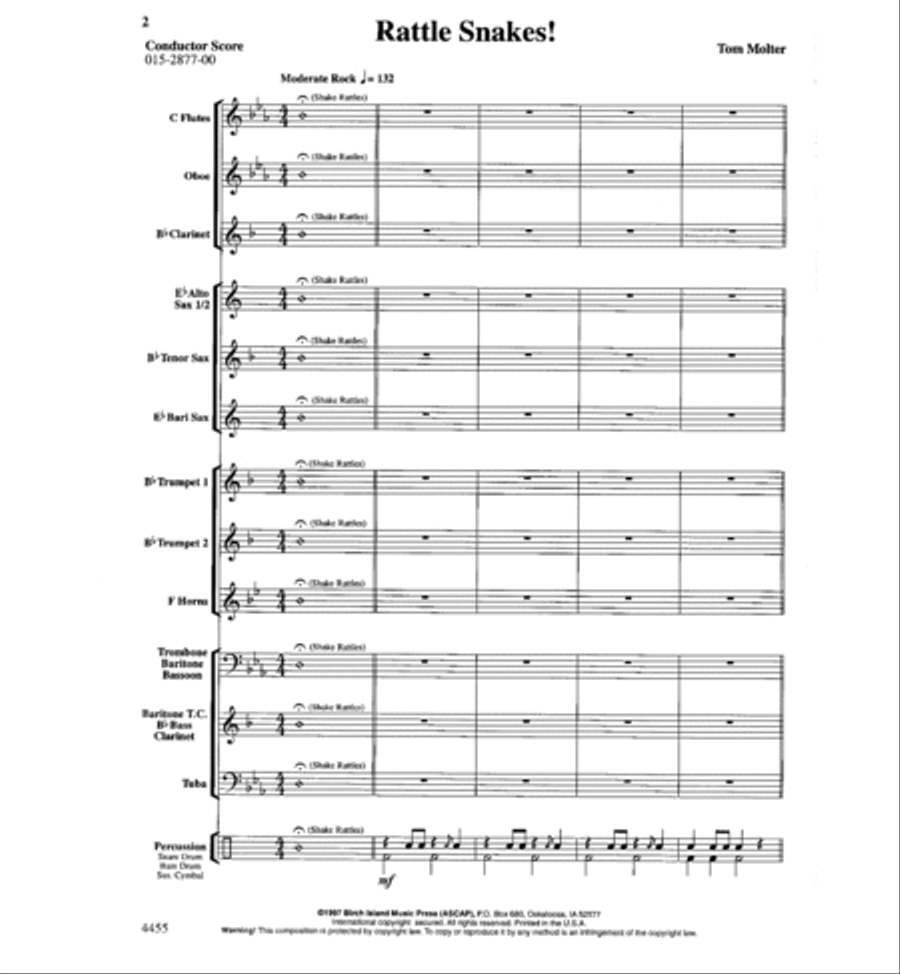 Rattle Snakes! Concert Band scores gallery preview page 2