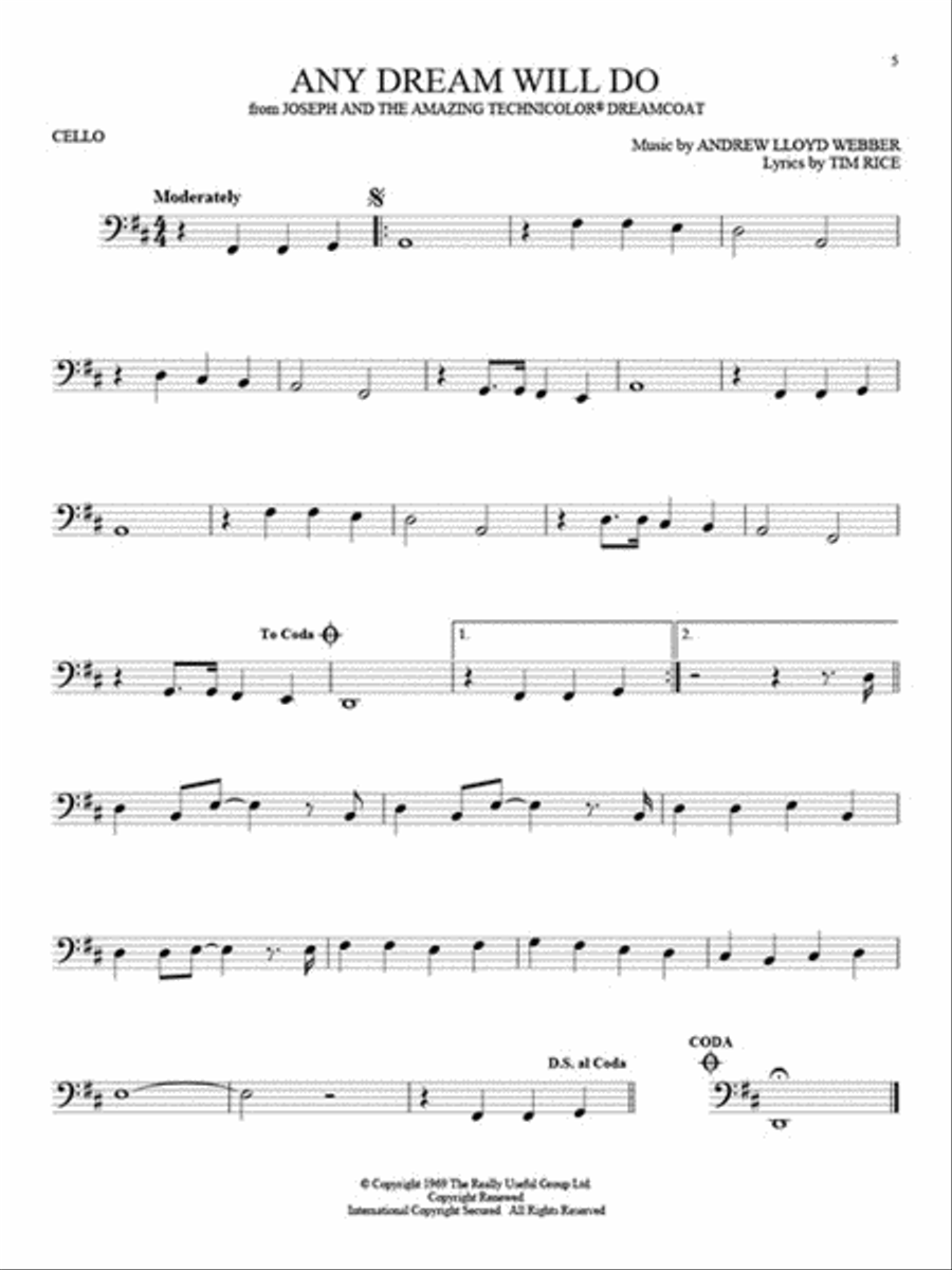 101 Broadway Songs for Cello Cello scores gallery preview page 5