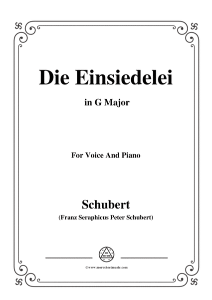Schubert-Die Einsiedelei(The Hermitage),in G Major,D.393,for Voice&Piano image number null