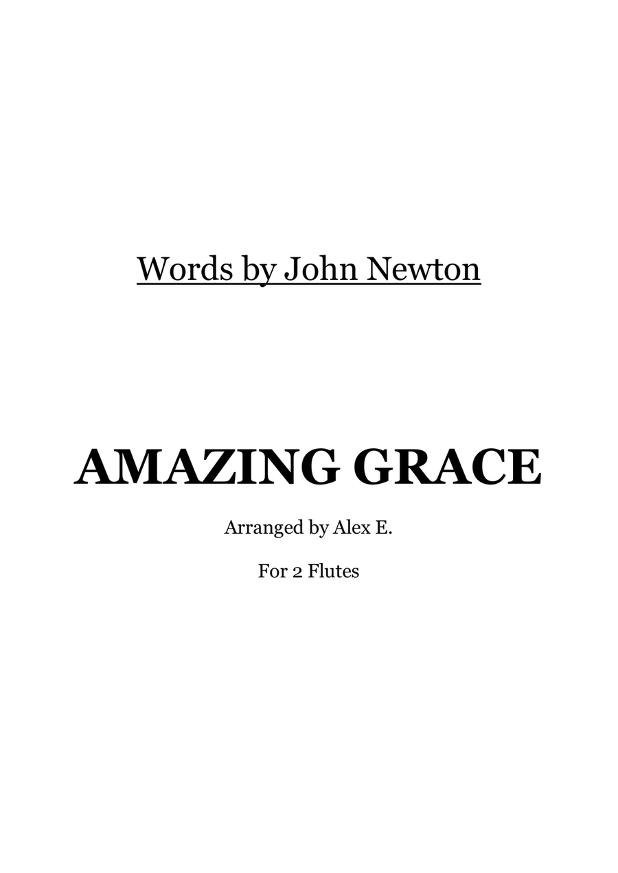 Amazing Grace for Trio: 2 Flutes & Piano. Woodwind Duet scores gallery preview page 2