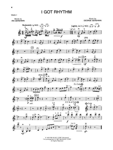 George Gershwin: 1st Violin