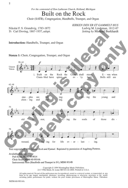 Built on the Rock (Choral Score)