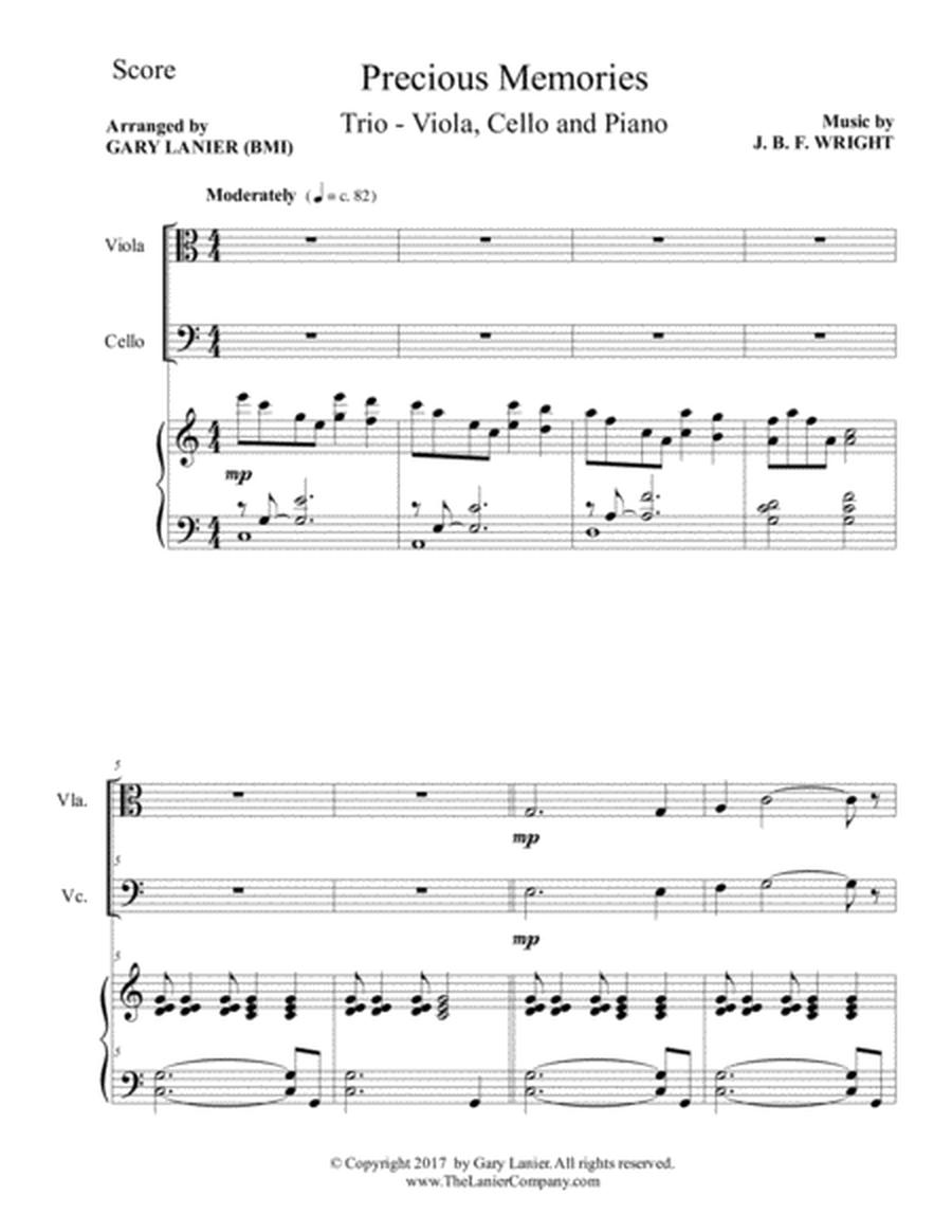 Precious Memories (Trio - Viola, Cello & Piano with Score/Parts) image number null