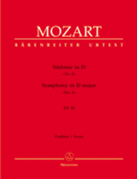 Symphony, No. 8 D major, KV 48