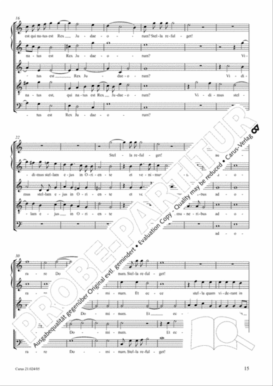 Four Christmas motets (Vier Motetten fur die Weihnachtszeit) Choir scores gallery preview page 16